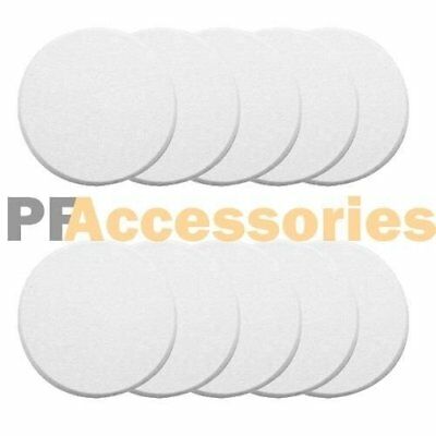 Pack Of 10 Door Knob Self Adhesive Protector 3" Drywall Wall Shield Round White