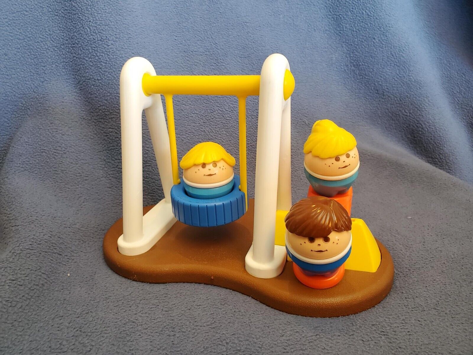 Vintage Little Tikes Toddle Tots Swing Set/seesaw With Three Figures