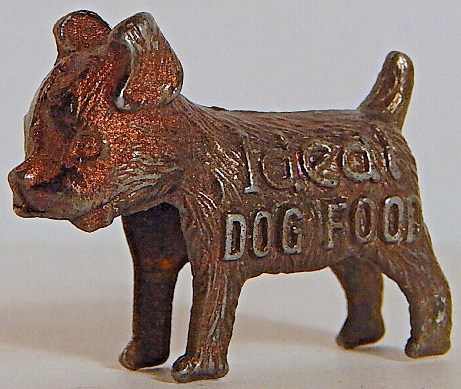Vint Standing Terrier Ideal Dog Food Good Luck Advertising Gold