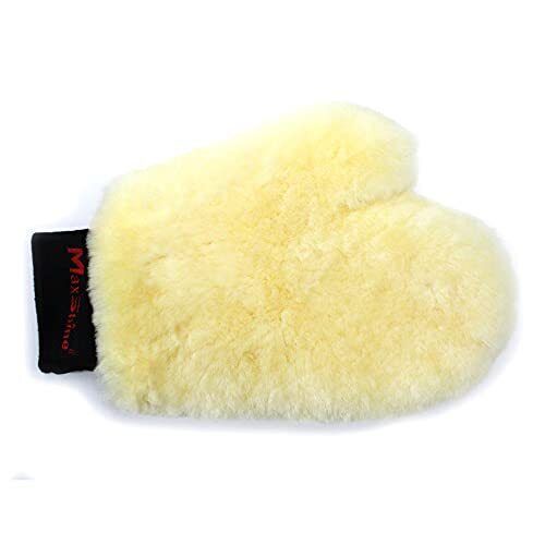 Premium Sheepskin Wool Wash Mitt Lambswool Car Wash Glove Soft Smooth Scratch
