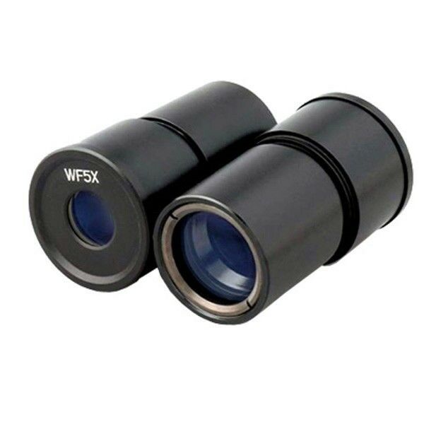 Amscope Pair Of Wf5x Microscope Eyepieces With Wide Field Of View 30.5mm Mount