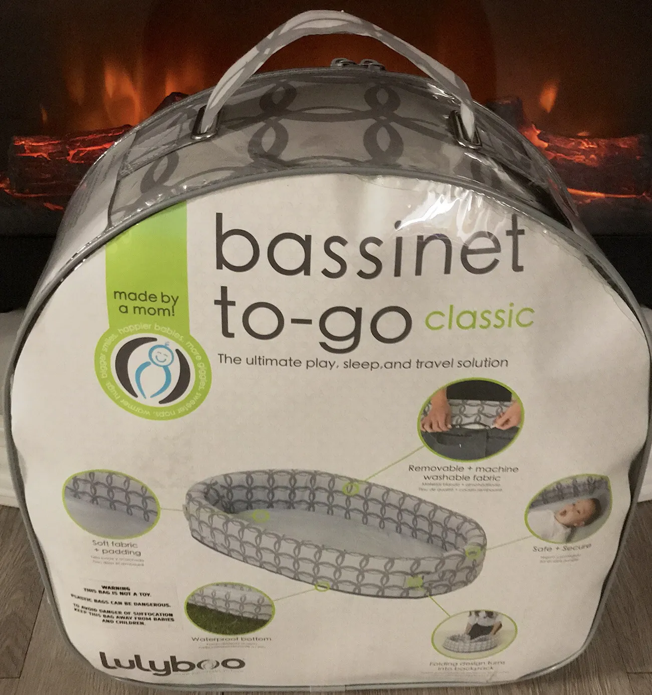 New Bassinet To-go Classic Lulyboo Play, Sleep & Travel Solution Waterproof