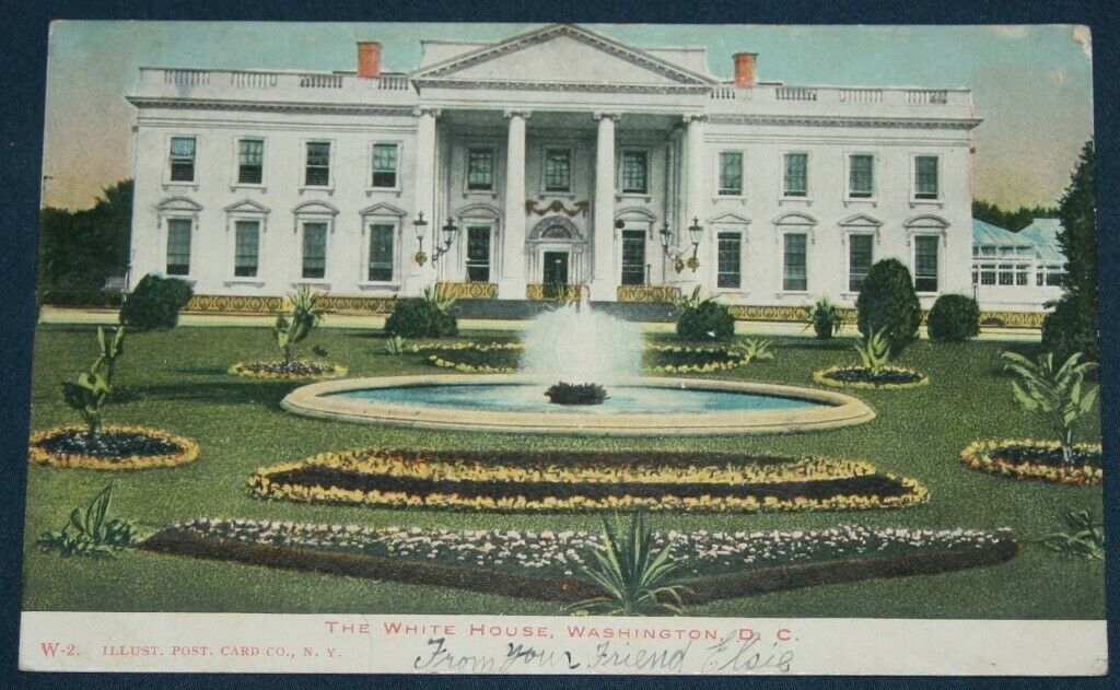 The White House, Washington, Dc Postcard 1907