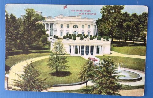White House East Entrance Postcard, Washington Dc