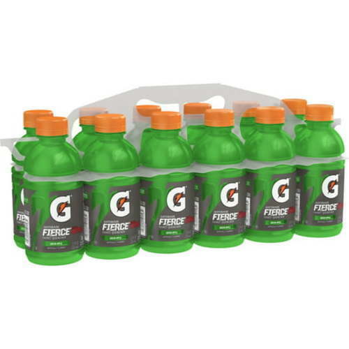 (12 Count) Gatorade Fierce Thirst Quencher Sports Drink, Green Apple, 12 Fl Oz
