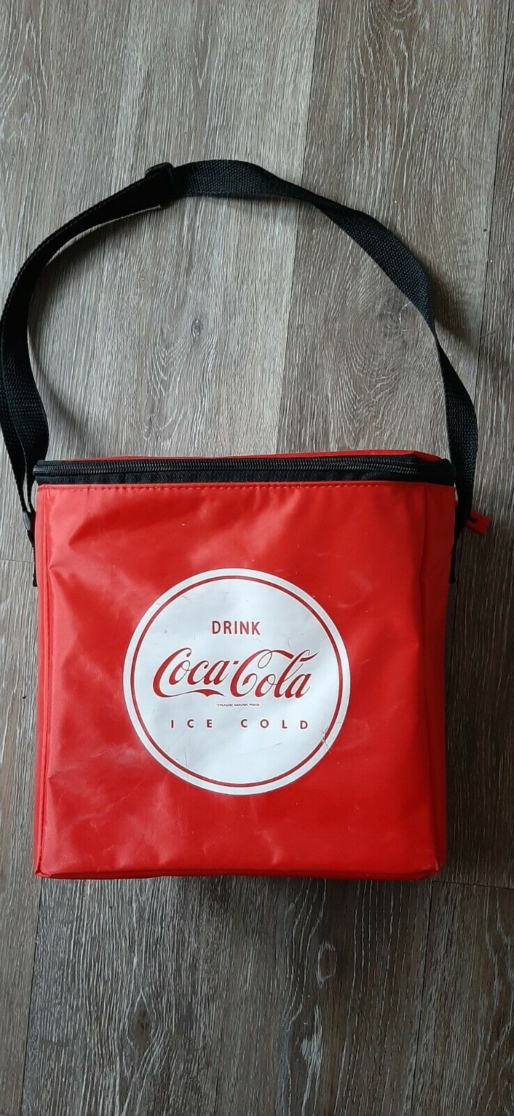 Coca-cola Thermal Insulated Cooler Collapsible Shoulder Strap Coke Soda Carrier