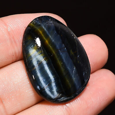 Aaa100% Natural Tiger Eye Fancy Cabochon Loose Gemstone 34 Ct 31x23x6 Mm Gc-6870