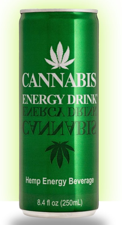 Cannabis Energy Drink - 250ml Can - Hemp Energy Beverage - Natural Vitamins