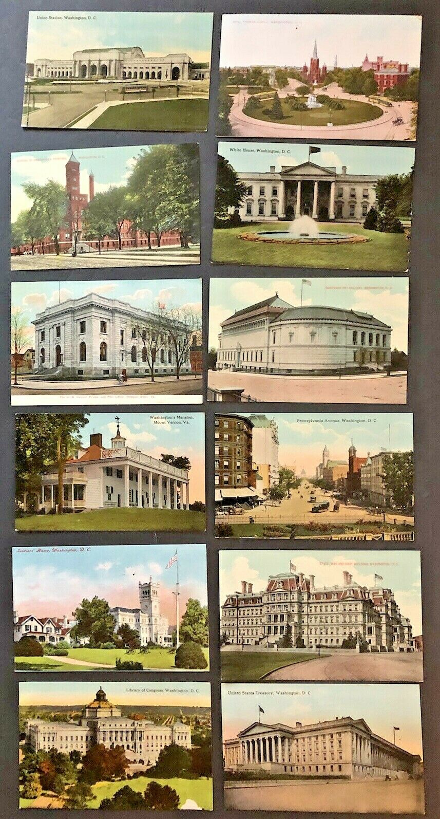 Washington D C Postcard Lot + 1 Mount Vernon Va & 1 Newport News Va Architecture