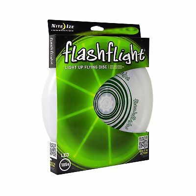 Nite Ize Flashflight Led Light-up Flying Disc Green Ultimate Glow Frisbee 185g