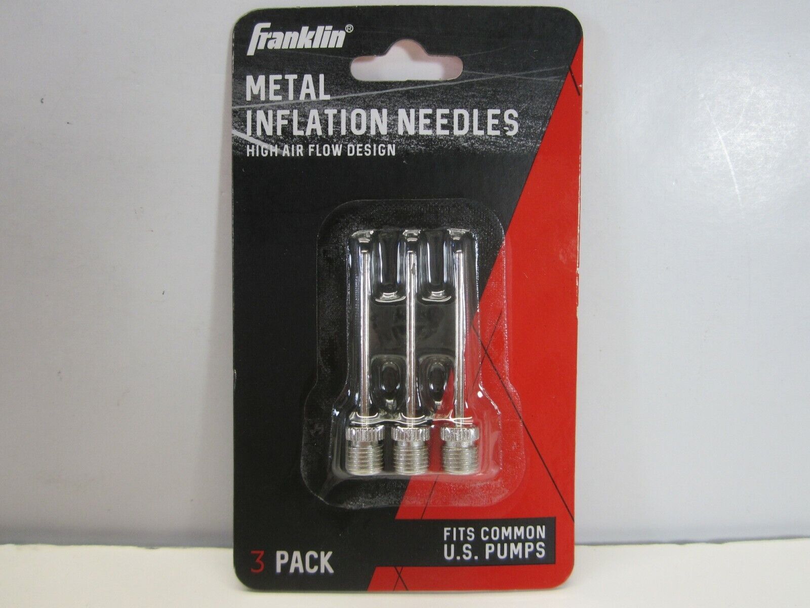 Franklin Metal Inflation Needles High Air Flow Design 3 Pack (brand New Sealed)