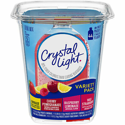 Crystal Light Variety Pack On-the-go Powdered Drink Mix, 44 Ct - 4.84 Oz Tub