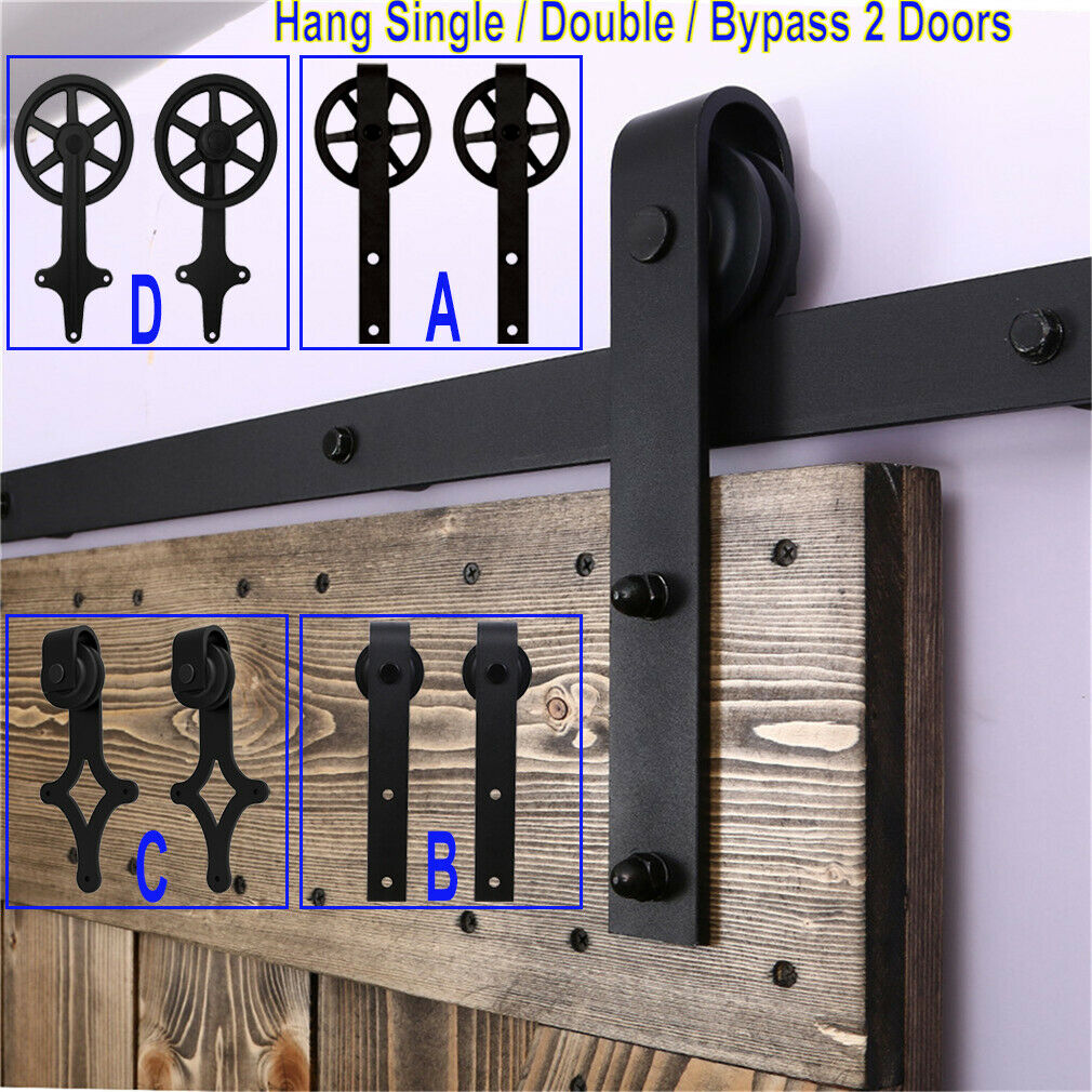 4-20ft Sliding Barn Door Hardware Closet Track Kit For Single/double/bypass Door