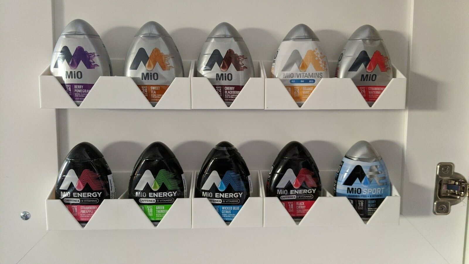 Mio And Drink Mix Holder For Cabinets - 3d Printed Custom Cabinet Add On