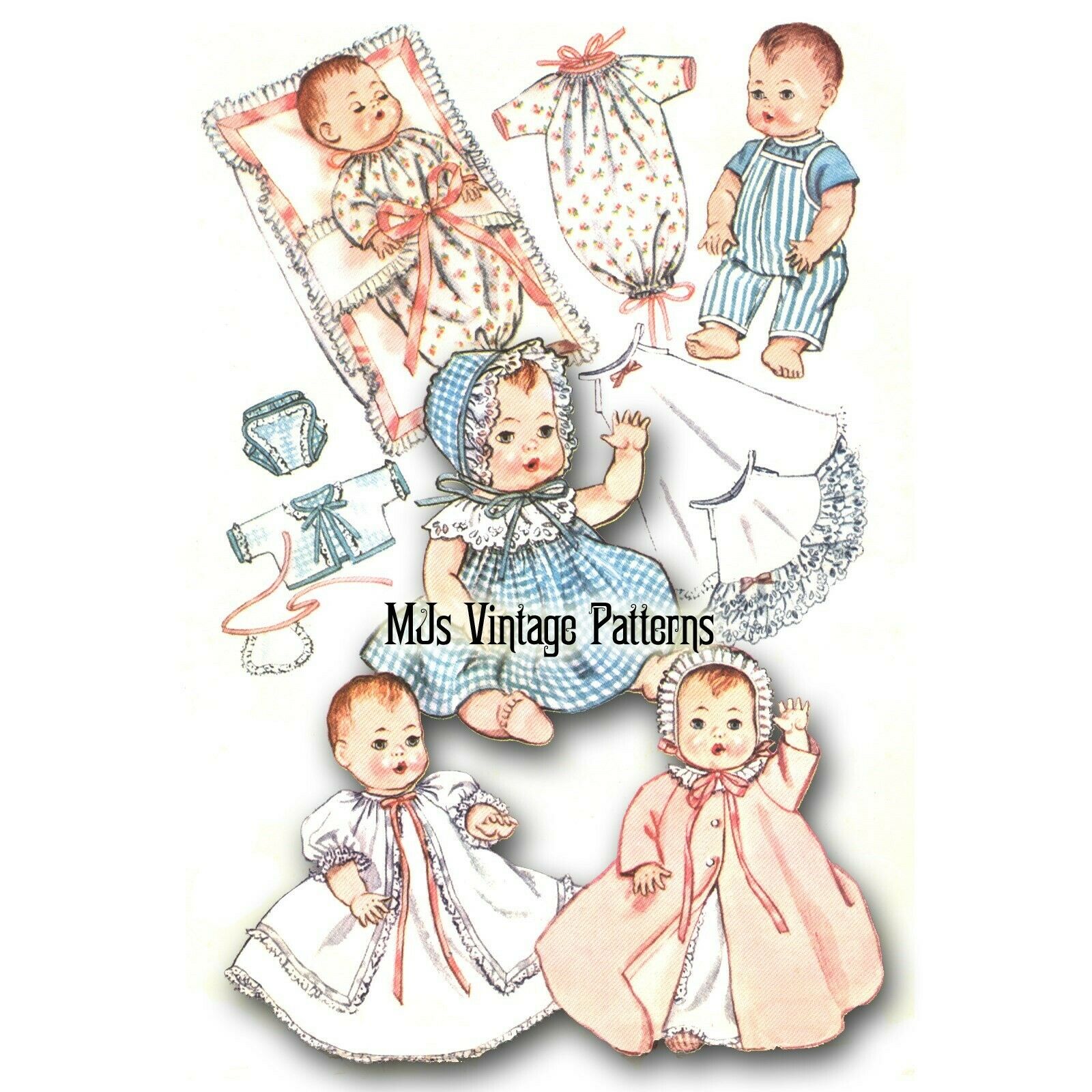 Baby Doll Clothes Vtg Pattern ~ For 8" Ginny, Ginnette, Wendy, Alexander-kins