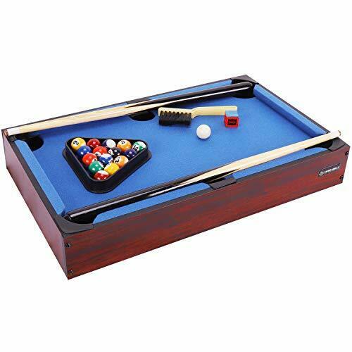 Mini Pool Table Classics 20-inch Blue Table Top Billiard Table Gift For Kids