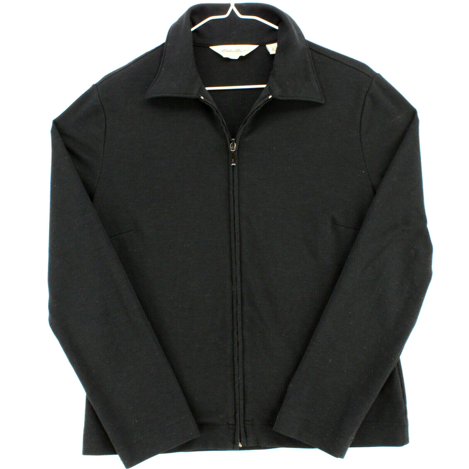 Eddie Bauer Activewear Black Zip Warm Up Running Jacket Women's M Medium