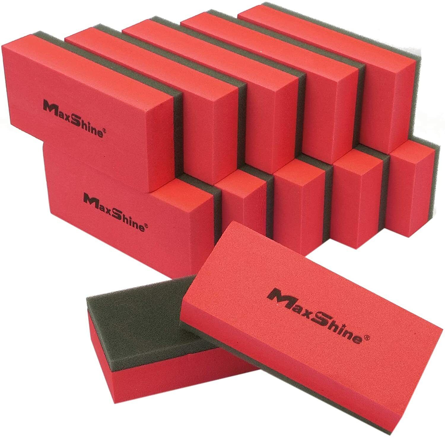 Maxshine Ceramic Coating Washing Pad, Black & Red, 90x40x(16+5) Mm, Pack Of 12