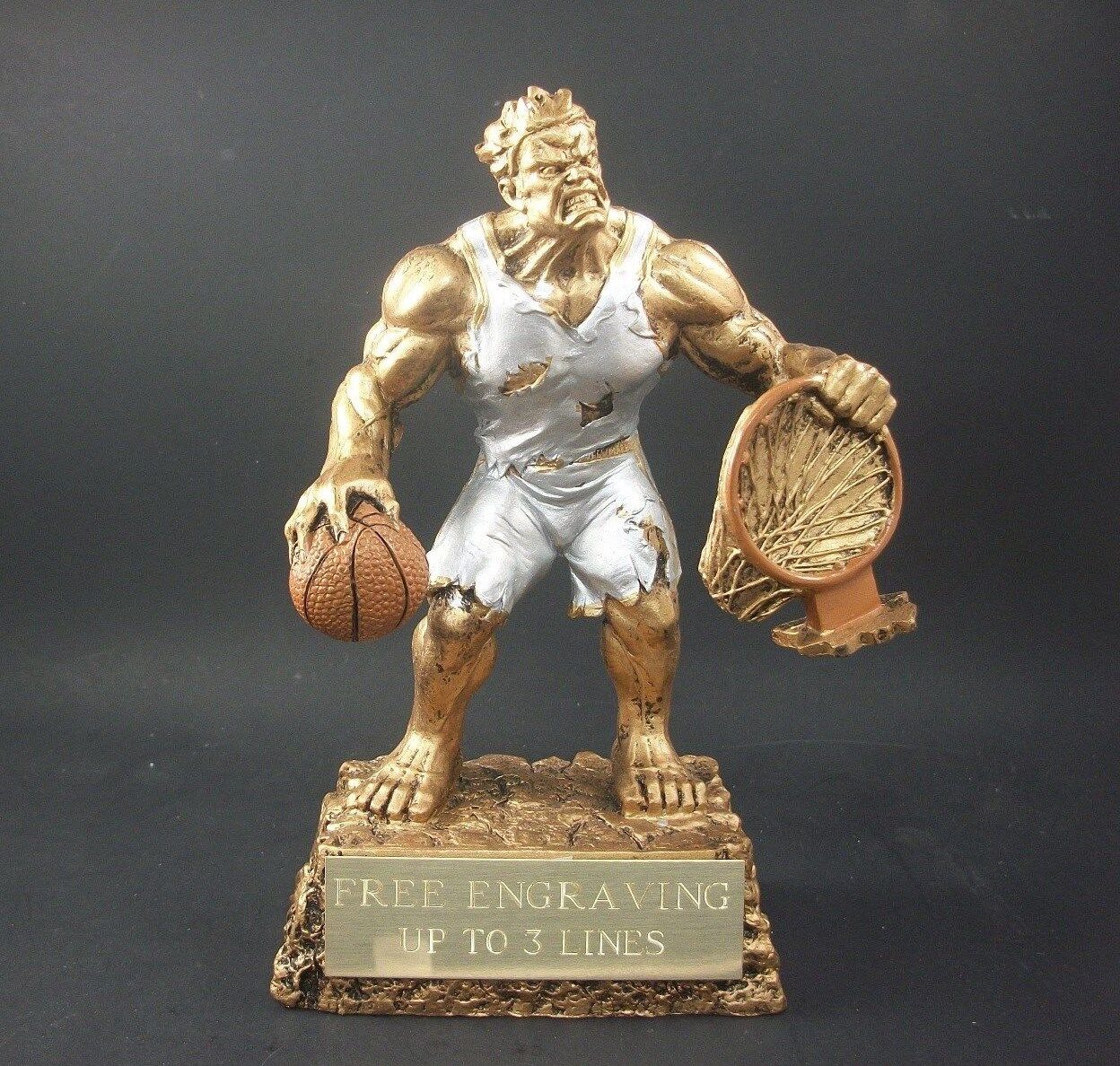 Basketball Monster Trophy. March Madness. Free Engraving.
