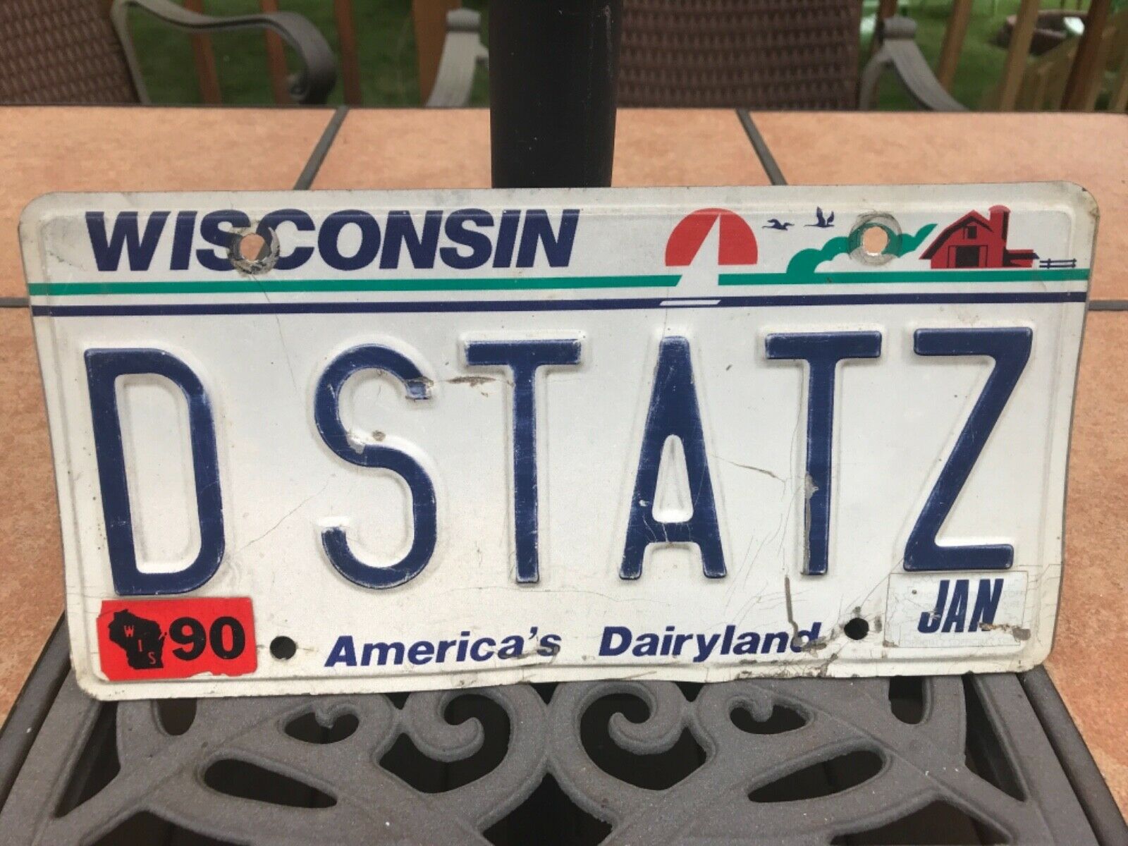 Wisconsin Personalized  Car  License Plate Tag: D Statz