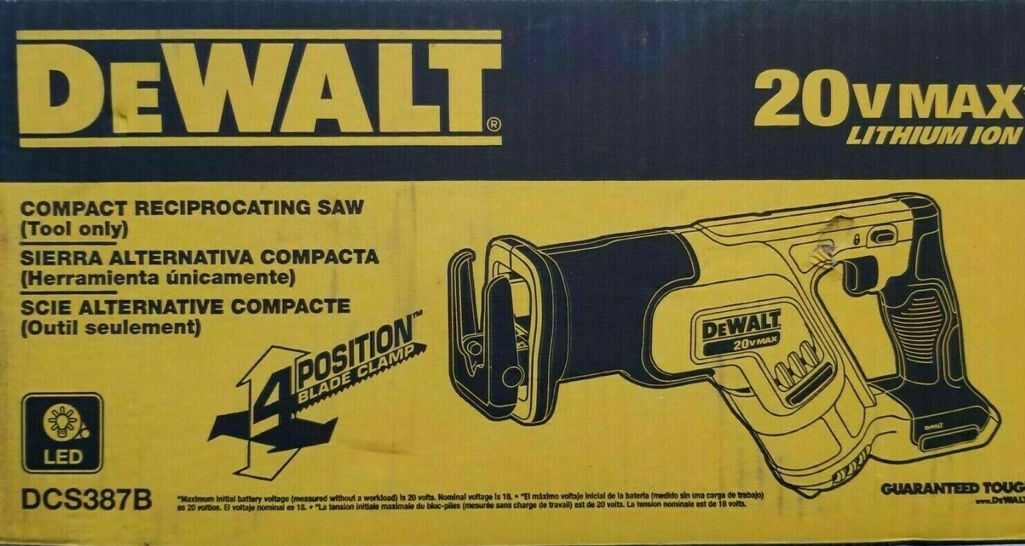 Dewalt Dcs387b 20v Max Compact Cordless Reciprocating Saw Tool Only Nib