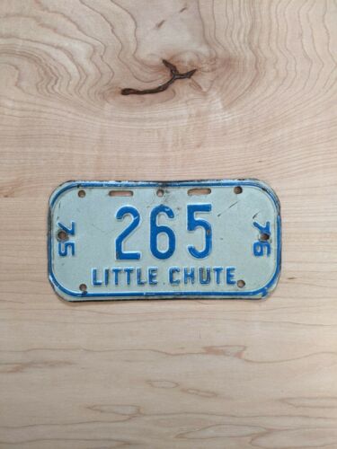 Vintage Little Chute, Wisconsin Bicycle License Plate Tag Bike Wi Wis Schwinn