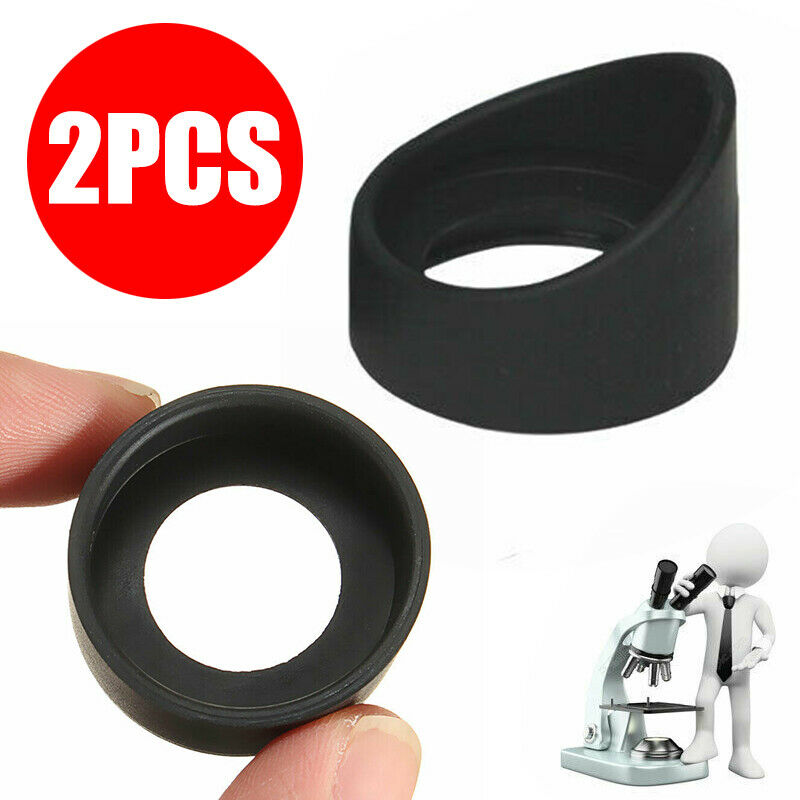 2pcs Rubber Eye Cover Guards Binocular Microscope Eyepiece Eye Cups For 32-35mm