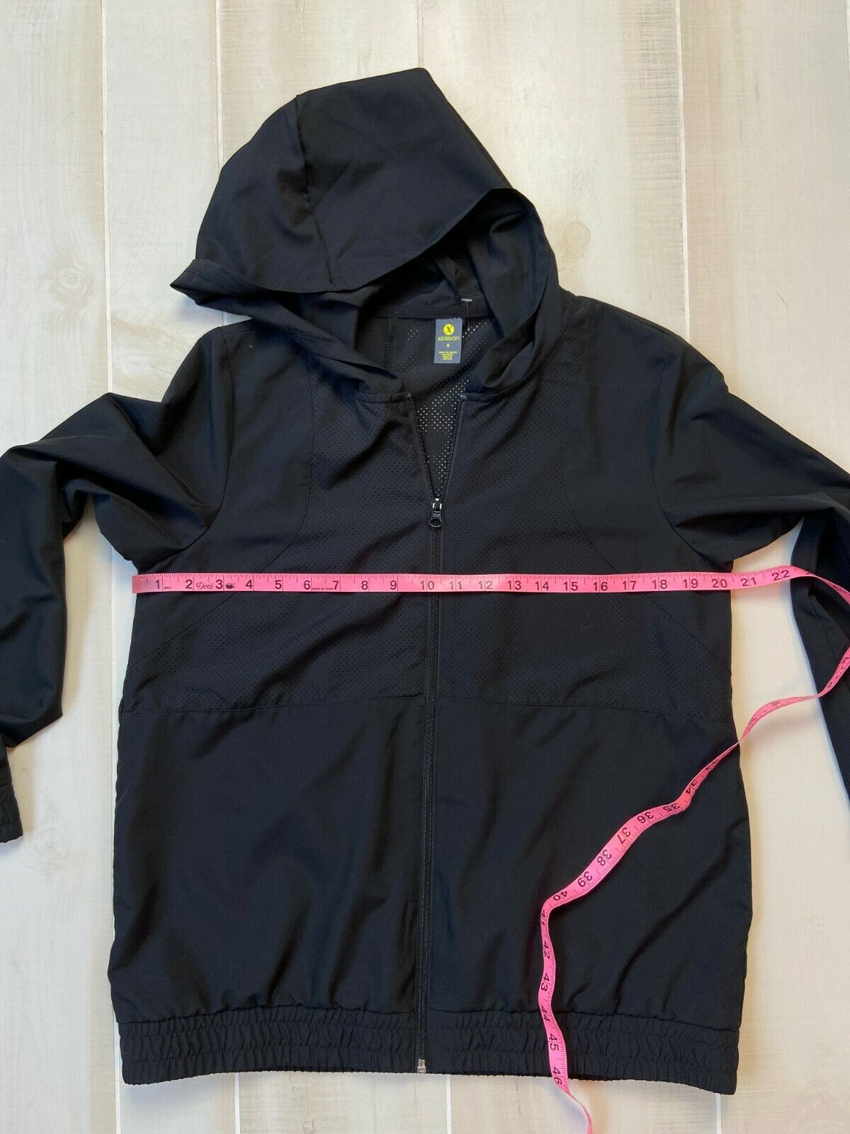 Women's   Xersion Black Polyester Hooded Athletic Jacket Size Small