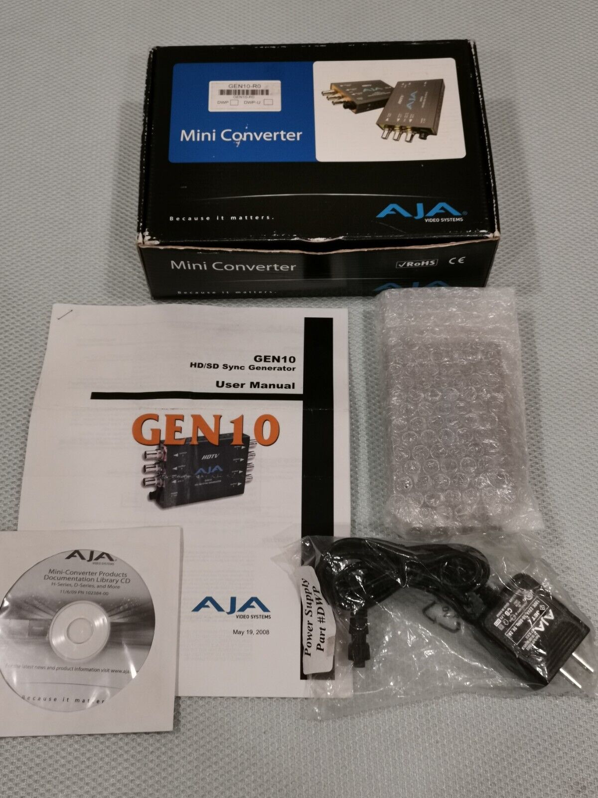 Aja Gen10 Hd/sd/aes Sync Generator Boxed Complete