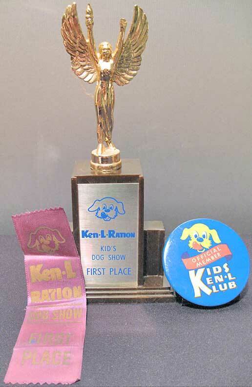 Ken L Ration Food Dog Show Set 1960's 1st Place Trophy Ribbon T-shirt And Button