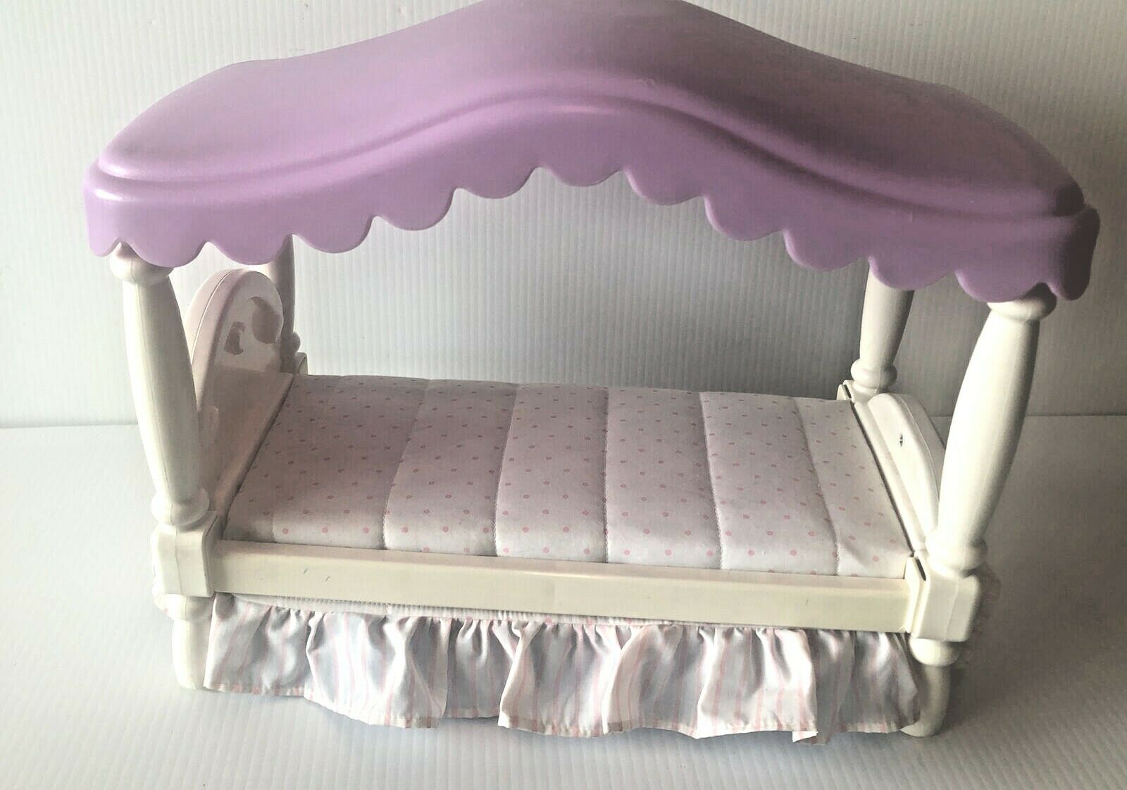Vintage 1990’s Little Tikes My Size Barbie Dollhouse Furniture Canopy Bed