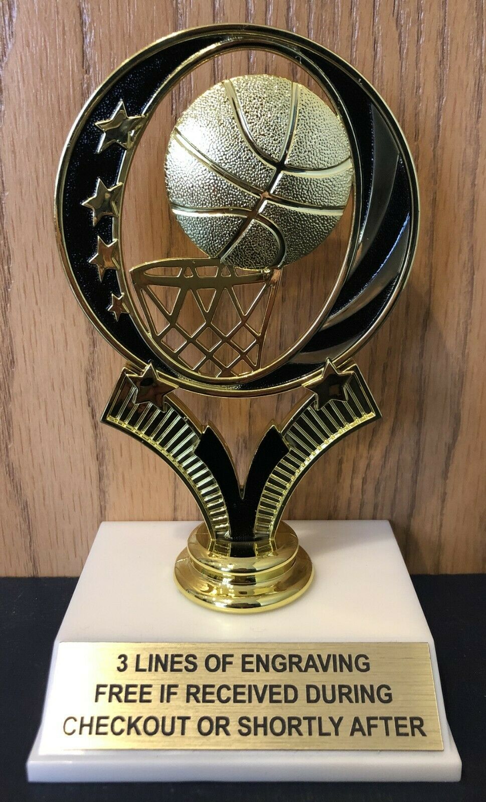 Basketball Trophy - Free Engraving - Assembly Required
